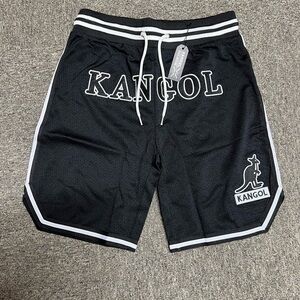Kangol Black Athletic Shorts White Accents Mens size Medium Women’s Size Large